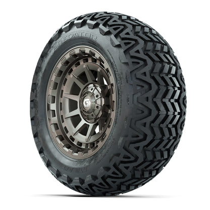 GTW® Barricade Satin Bronze 14 in Wheels with 23x10-14 Preda - 3/4 view
