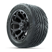 GTW® Raven Matte Gray/Ball Milled 14 in Wheels with 255/45-R - 3/4 view
