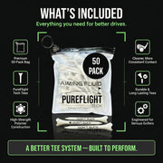 DON’T SUCK™ Golf Tees – PureFlight™ 4-Prong Design (50-Pack)