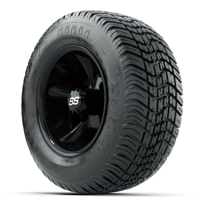 GTW Godfather Black 10 in Wheels with 205/50-10 Mamba Street Tires – Full Set