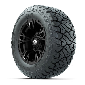 GTW Vandal Matte Black/Machined 12 in Wheels with 23x10.00-R12 Maverick All-Terrain Tires – Full Set