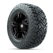 GTW Vandal Matte Black/Machined 12 in Wheels with 23x10.00-R12 Maverick All-Terrain Tires – Full Set