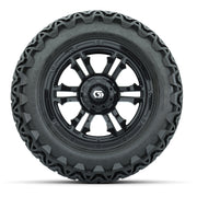 GTW® Shogun Gloss Black 14 in Wheels with 23x10-14 Predator  - front view