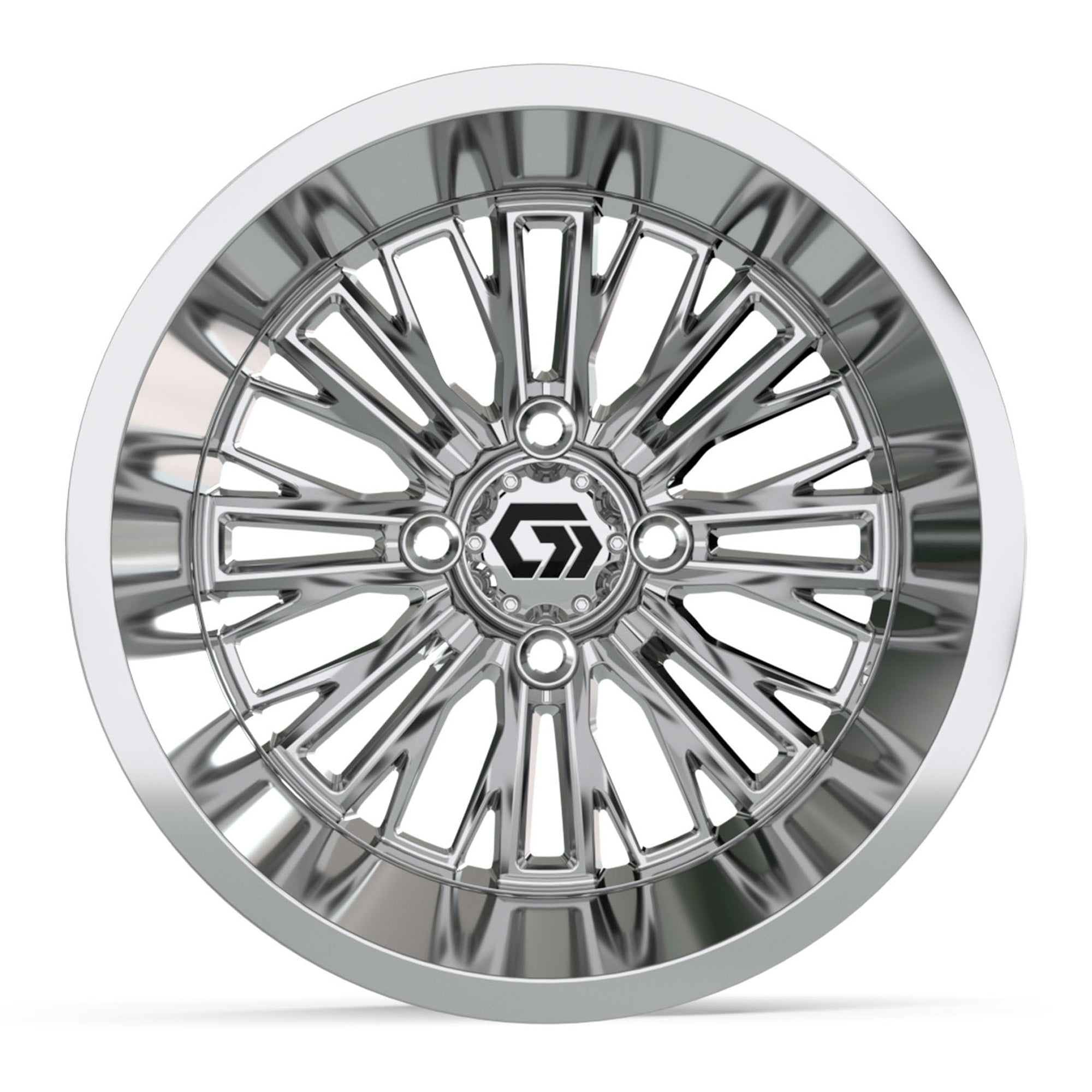 Viper Ultra-Wide 14 inch GTW golf cart wheel - Chrome