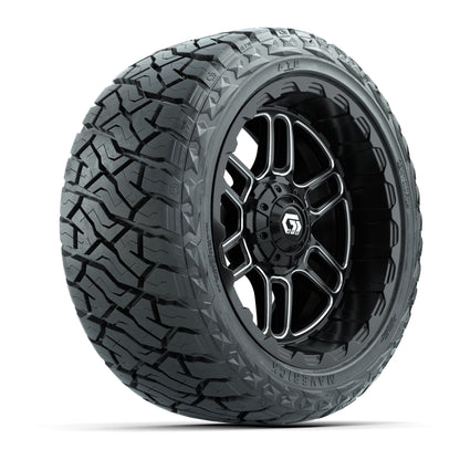 GTW Titan Black/Machined 14 in Wheels with 23x10.00-R14 Maverick All-Terrain Tires – Full Set