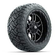 GTW Titan Black/Machined 14 in Wheels with 23x10.00-R14 Maverick All-Terrain Tires – Full Set