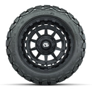 GTW® Barricade Gloss Black 14 in Wheels with 22x10-14 Timber - front view