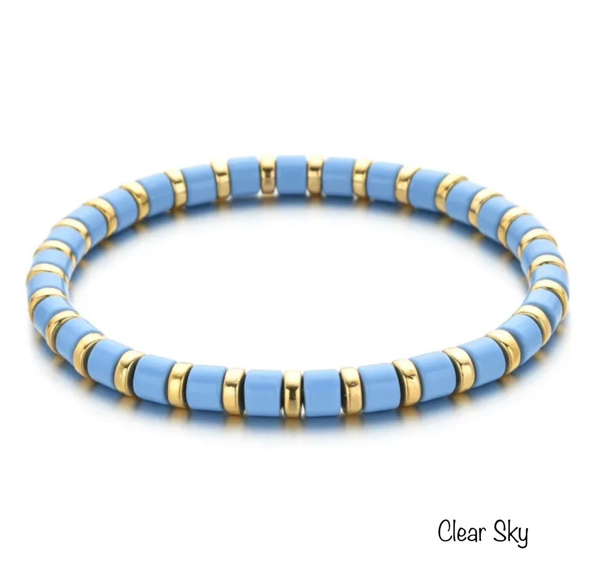 Enamel Stretch Bracelets  - Add Clip Charms