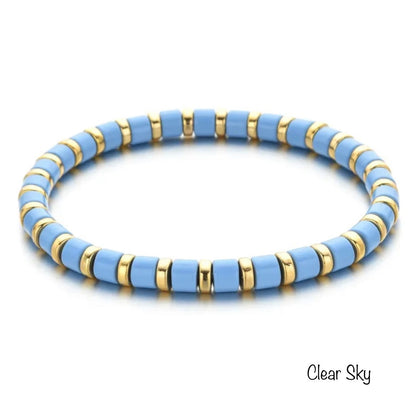 Enamel Stretch Bracelets  - Add Clip Charms