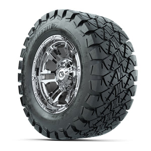 GTW® Shogun Chrome 12 in Wheels with 22x10-12 Timberwolf All-Terrain Tires – Full Set