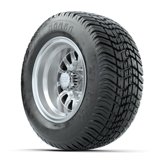 Set of (4) 10 in GTW Medusa Wheels with 205/50-10 GTW Mamba Street Tires