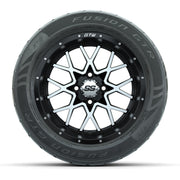 Set of (4) 14 in GTW Vortex Wheels with 255/45-R14 Fusion GT - front view