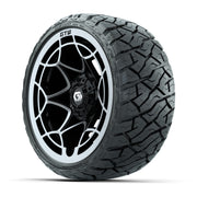 GTW Nexus Gloss Black/Silver 14 in Wheels with 205/35-R14 Ma - 3/4 view