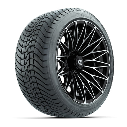 GTW Blur Black/Machined 16 in Wheels with 225/40-R16 Mamba Street Tires – Full Set