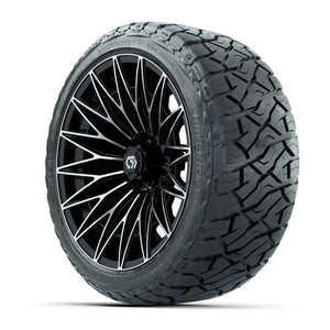GTW Blur Black/Machined 16 in Wheels with 225/40-R16 Maverick Hybrid Tires – Full Set