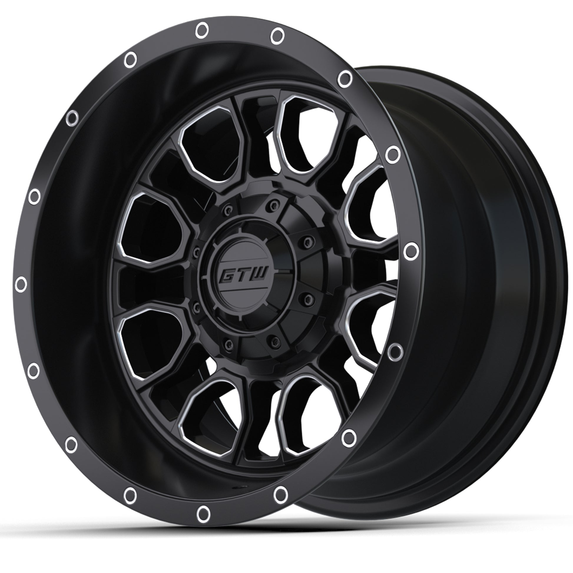 14" GTW Volt Black & Machined Wheel