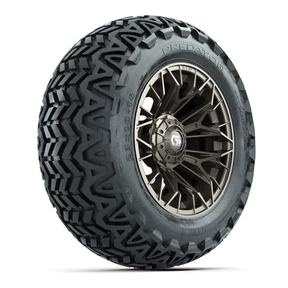 Set of (4) 14 in GTW® Stellar Matte Bronze Wheels with 23x10-14 Predator All-Terrain Tires