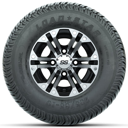 Set of (4) 10 in GTW Specter Wheels with 205/65-10 Kenda Load Star Tires