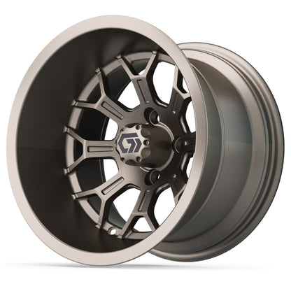 Assault Ultra-Wide 14 inch GTW golf cart wheel - Matte Bronze