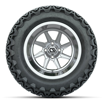 GTW Reaper Chrome 14 in Wheels with 23X10-14 Predator All-Terrain Tires – Full Set