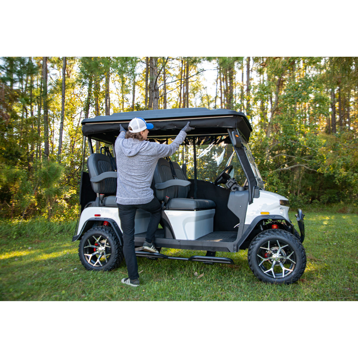 RedDot Denago Rover XL 4 Passenger Black 3-Sided Track Style Enclosure & Valance