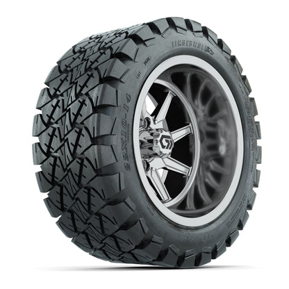 GTW Reaper Chrome 14 in Wheels with 22X10-14 Timberwolf All-Terrain Tires – Full Set