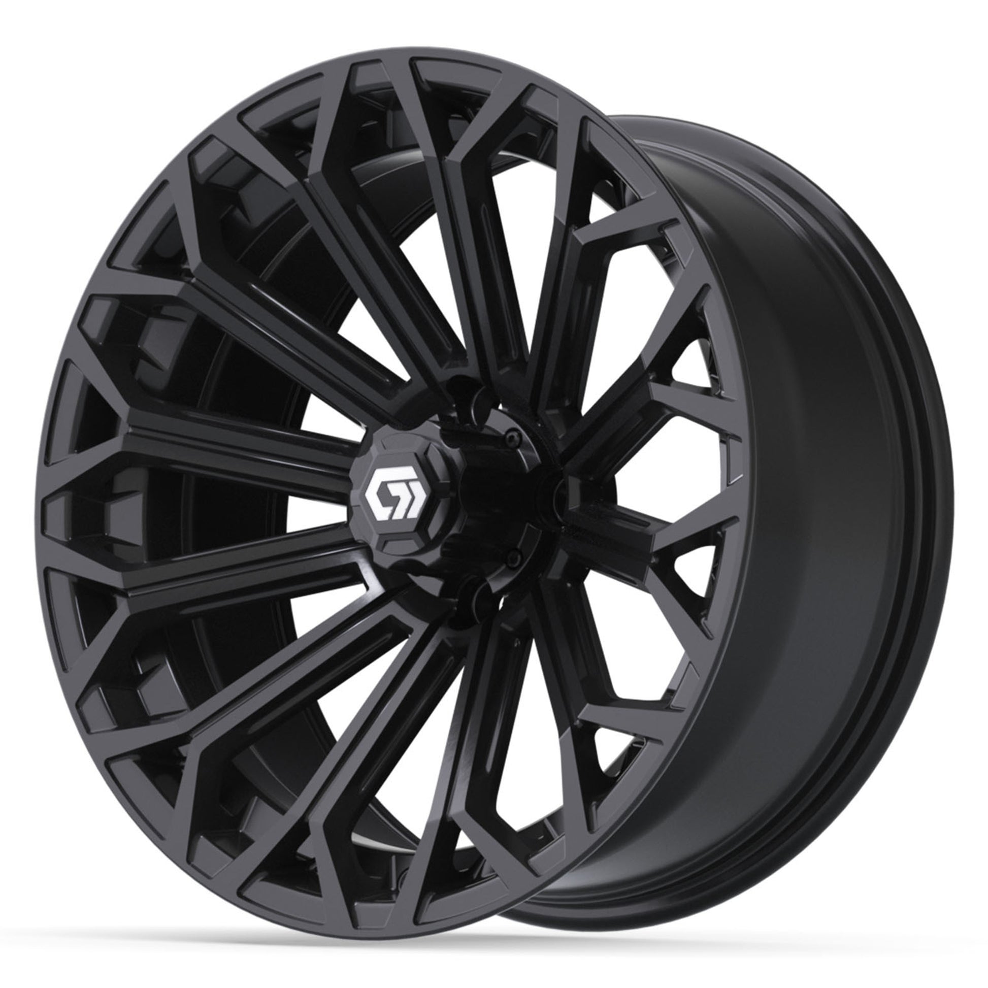 Phantom 16 inch GTW golf cart wheel - Gloss Black