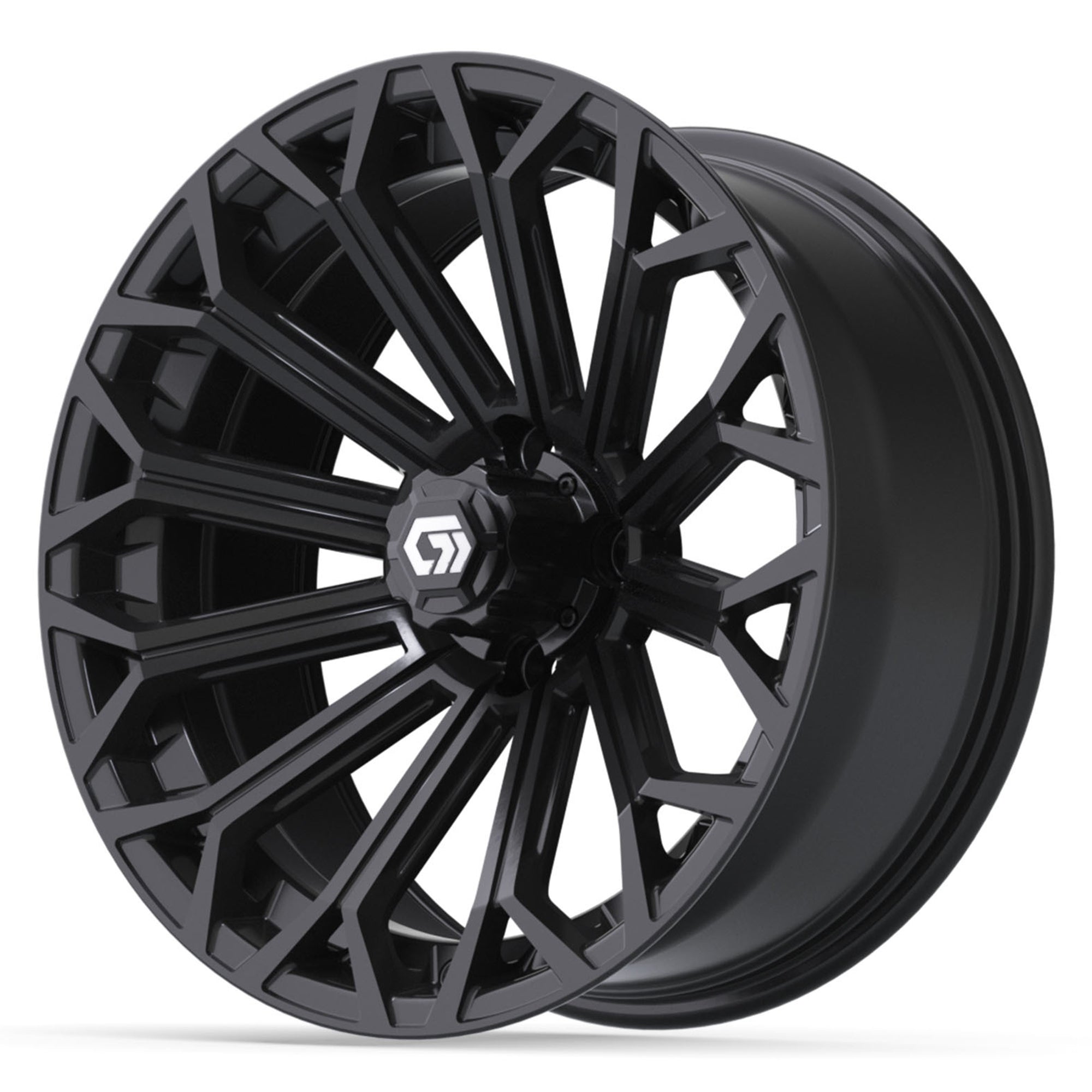 Phantom 16 inch GTW golf cart wheel - Gloss Black