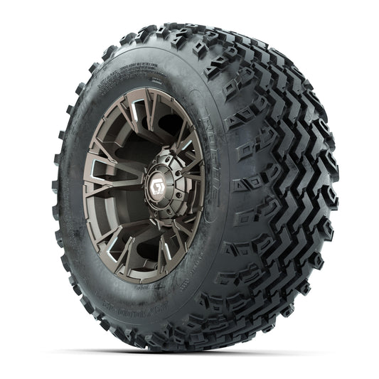 GTW® Vandal Bronze/Machined 12 in Wheels with 23X10.00-12 Rogue All-Terrain Tires – Full Set