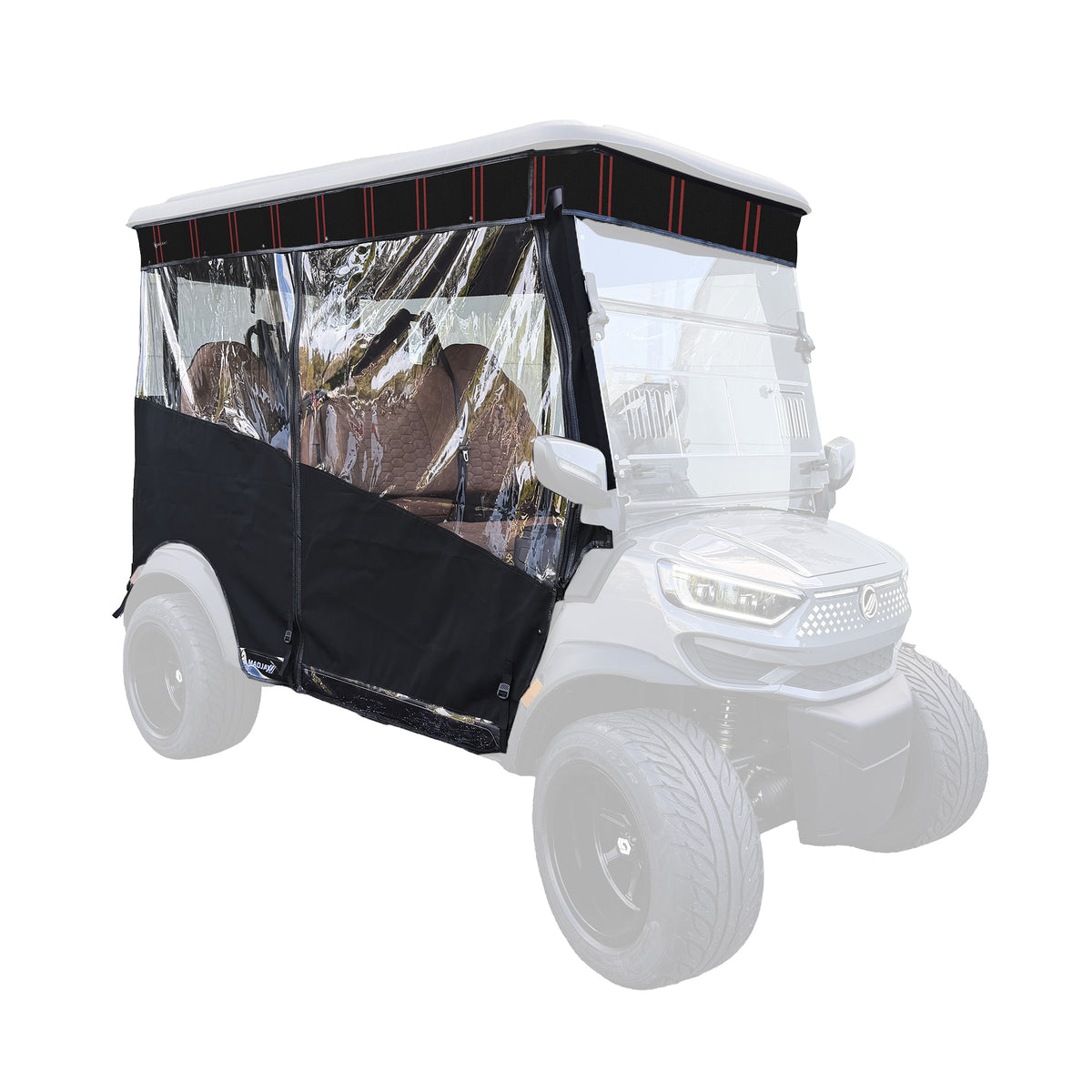 RedDot Black/Red Panther Single Track Enclosure for MadJax® Ascent with 4-Forward Facing Seats