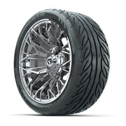 Set of (4) 14 in GTW® Stellar Chrome Wheels with 205/40-R14  - 3/4 view