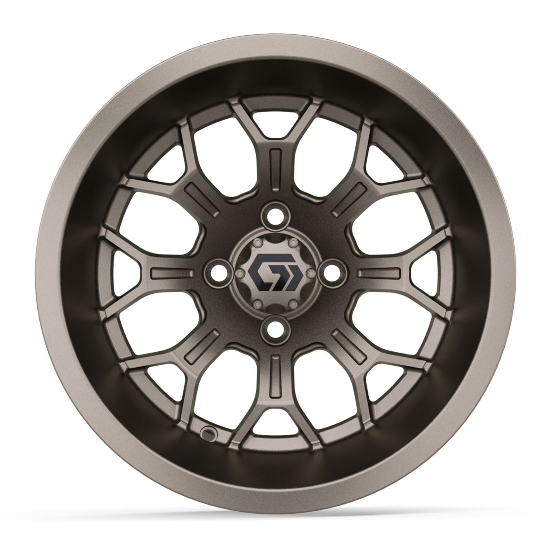Assault Ultra-Wide 14 inch GTW golf cart wheel - Matte Bronze