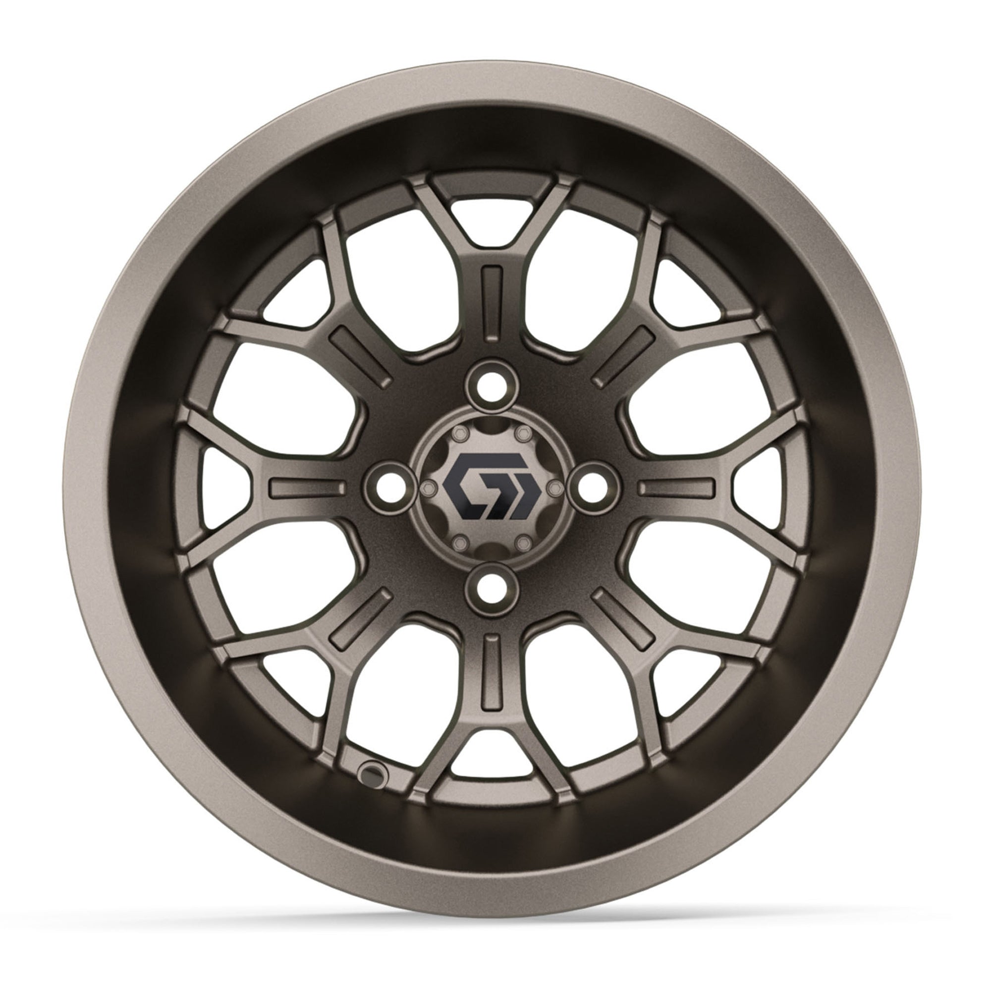 Assault Ultra-Wide 14 inch GTW golf cart wheel - Matte Bronze