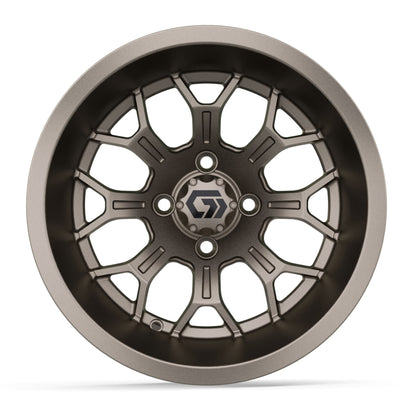 Assault Ultra-Wide 14 inch GTW golf cart wheel - Matte Bronze