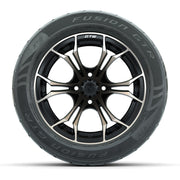 GTW® Spyder Matte Black/Bronze 14 in Wheels with 255/45-R14  - front view
