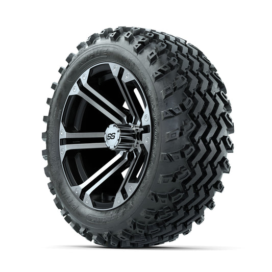 GTW Specter Machined/Black 14 in Wheels with 23x10.00-14 Rog - 3/4 view