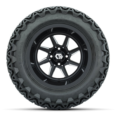 GTW Reaper Black/Machined 14 in Wheels with 23X10-14 Predator All-Terrain Tires – Full Set