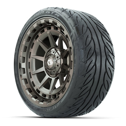 GTW® Barricade Satin Bronze 15 in Wheels with 215/40-R15 Fus - 3/4 view