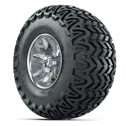 GTW Godfather Chrome 10 in Wheels with 22x11-10 Predator All-Terrain Tires – Full Set