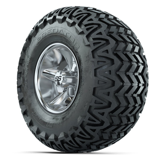 GTW Godfather Chrome 10 in Wheels with 22x11-10 Predator All-Terrain Tires – Full Set