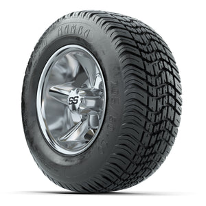 GTW Godfather Chrome 10 in Wheels with 205/50-10 Mamba Street Tires – Full Set