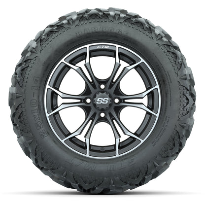 GTW Spyder Matte Gray/Machined 14 in Wheels with 25x10-14 Ba - front view