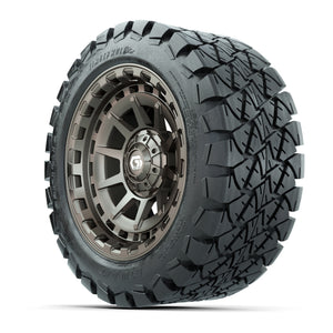 GTW® Barricade Satin Bronze 14 in Wheels with 22x10-14 Timbe - 3/4 view