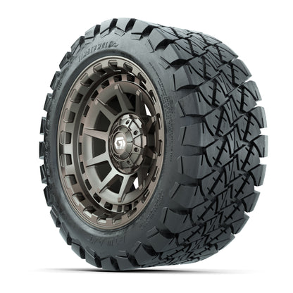 GTW® Barricade Satin Bronze 14 in Wheels with 22x10-14 Timbe - 3/4 view