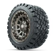 GTW® Barricade Satin Bronze 14 in Wheels with 22x10-14 Timbe - 3/4 view