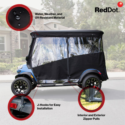 RedDot Linen Single Track Enclosure for MadJax® Ascent with 4-Forward Facing Seats
