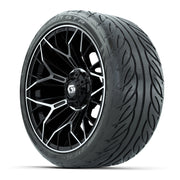 Set of (4) 15 in GTW® Stellar Machined & Black Wheels with 2 - 3/4 view