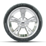 Set of (4) 14 in GTW Godfather Wheels with 205/40-R14 Fusion - front view