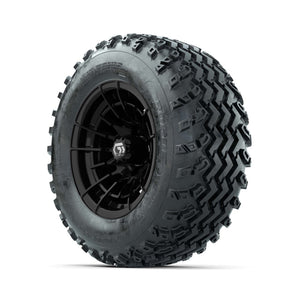 GTW® Boost Gloss Black 12 in Wheels with 23X10.00-12 Rogue All-Terrain Tires – Full Set