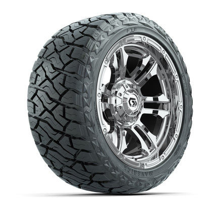 GTW Shogun Chrome 14 in Wheels with 23x10.00-R14 Maverick All-Terrain Tires – Full Set
